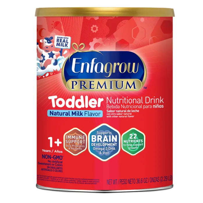 Enfagrow® PREMIUM Toddler Nutritional Drink - Natural Milk Flavor - Powder - 36.6 oz Can