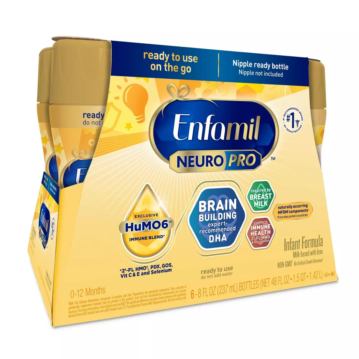 Enfamil® NeuroPro™ Infant Formula - Ready to Use - 8 fl oz Bottles (Case of 24)