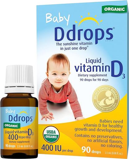 Ddrops Organic Baby 400 IU 90 Drops