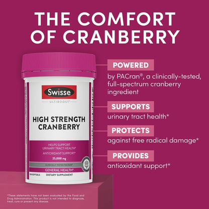 SWISSE ULTIBOOST HIGH STRENGTH CRANBERRY 100 CAPS